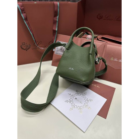 Loro Piana Women's Bale M/i Bucket Bag / Dark Green