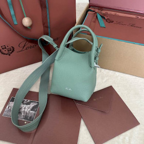 Loro Piana Women's Bale M/i Bucket Bag / Light Cyan