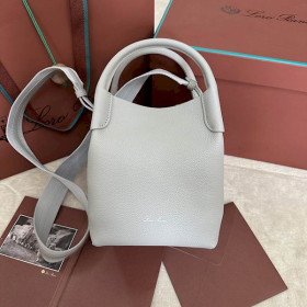 Loro Piana Women's Bale Small Bucket Bag / Dusty Stone