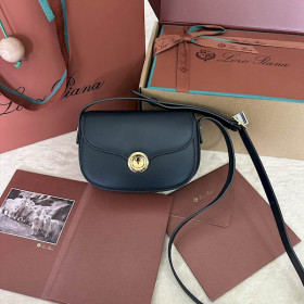 Loro Piana Women's Ghiera M/i Shoulder Bag / Navy Blue