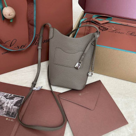 Loro Piana Women's Bale Phone Bag / Rock Gray