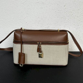 Loro Piana Women's Small Extra Bag / Creamy Amber/Deep Chocolate