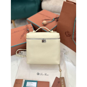 Loro Piana Women's Extra Pocket Backpack / Cream Yellow/Rolled Silver