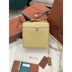 Loro Piana Women's Extra Pocket Backpack / Light Yellow/Rolled Silver