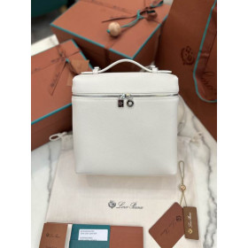 Loro Piana Women's Extra Pocket Backpack / Whisper White/Rolled Silver