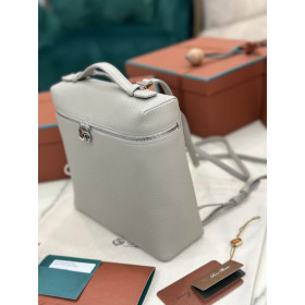 Loro Piana Women's Extra Pocket Backpack / Taupe/Rolled Silver