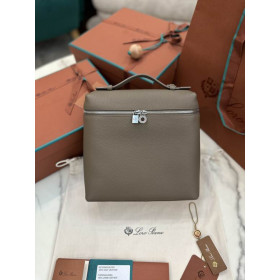 Loro Piana Women's Extra Pocket Backpack / Elephant Gray/Rolled Silver