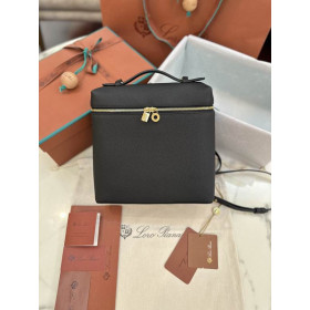 Loro Piana Women's Extra Pocket Backpack / Black/Rolled Gold