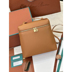 Loro Piana Women's Extra Pocket Backpack / Brown/Rolled Gold