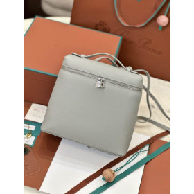 Loro Piana Women's Extra Pocket Backpack / Silver Gray/Rolled Silver