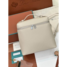 Loro Piana Women's Extra Pocket Backpack / Beige/Rolled Silver