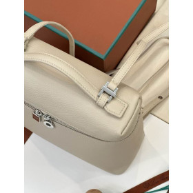 Loro Piana Women's Extra Pocket Backpack / Beige/Rolled Silver