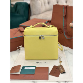Loro Piana Women's Extra Pocket Backpack / Lemon/Rolled Silver