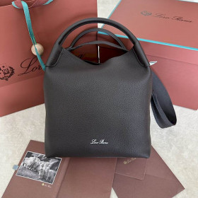 Loro Piana Women's Bale Bucket Bag / Charcoal Gray