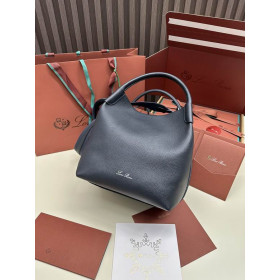 Loro Piana Women's Bale Bucket Bag / Navy Blue
