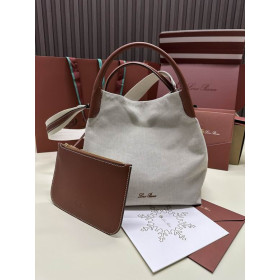 Loro Piana Women's Bale Bucket Bag / New Cream