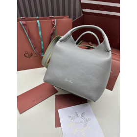 Loro Piana Women's Bale Bucket Bag / Light Gray
