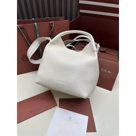 Loro Piana Women's Bale Bucket Bag / Off-White