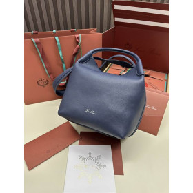 Loro Piana Women's Bale Bucket Bag / Dark Blue