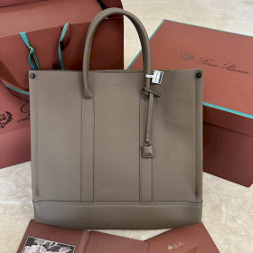 Loro Piana Women's Small Beam Tote / Rock Gray