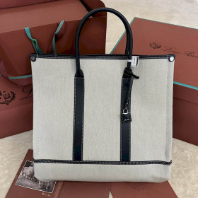 Loro Piana Women's Small Beam Tote / Natural/Stonehenge