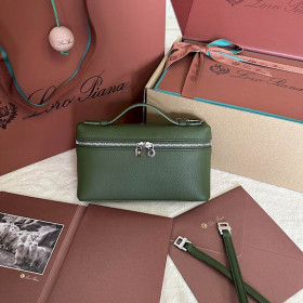Loro Piana Women's Extra Small Pocket Bag / Emerald Green/Rolled Silver