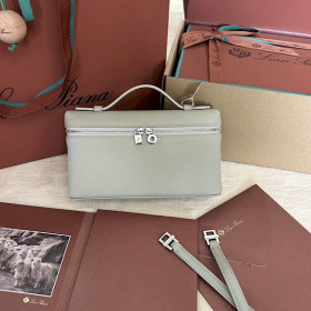 Loro Piana Women's Extra Small Pocket Bag / Light Gray/Rolled Silver