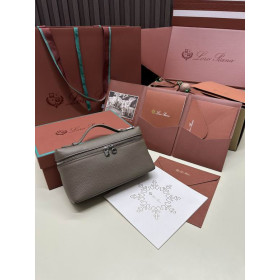 Loro Piana Women's Extra Small Pocket Bag / Elephant Gray/Rolled Silver