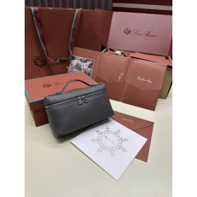 Loro Piana Women's Extra Small Pocket Bag / Dark Gray/Rolled Silver