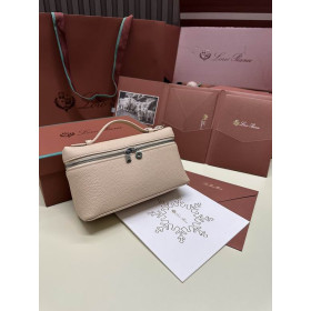 Loro Piana Women's Extra Small Pocket Bag / Beige P/k/Rolled Silver