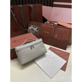 Loro Piana Women's Extra Small Pocket Bag / Beige Gray/Rolled Silver