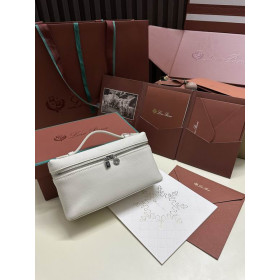 Loro Piana Women's Extra Small Pocket Bag / Beige White/Rolled Silver