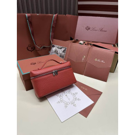 Loro Piana Women's Extra Small Pocket Bag / Orange Red/Rolled Silver