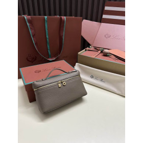 Loro Piana Women's Extra Small Pocket Bag / Gray Heron/Rolled Gold