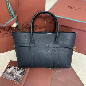 Loro Piana Women's Ghiera Small Shopper Bag / Navy Blue