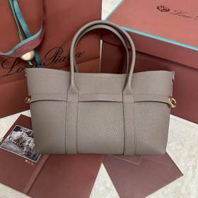 Loro Piana Women's Ghiera Small Shopper Bag / Rock Gray