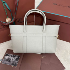 Loro Piana Women's Ghiera Small Shopper Bag / Light Limestone