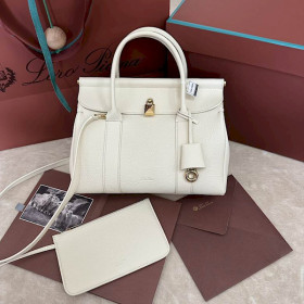 Loro Piana Women's Small Loom Bag / Whisper White