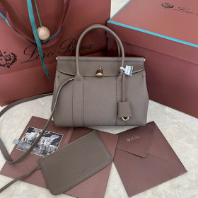 Loro Piana Women's Small Loom Bag / Dark Chocolate