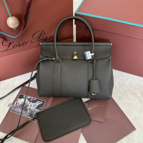 Loro Piana Women's Small Loom Bag / Elephant Gray