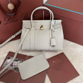 Loro Piana Women's Small Loom Bag / Light Gray
