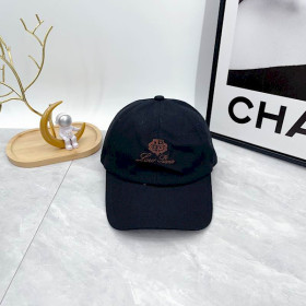 Loro Piana Baseball Cap with Elasticated back Cashmere Storm System in black and brown