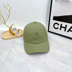 Loro Piana Baseball Cap with Elasticated back Cashmere Storm System in light green