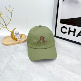 Loro Piana Baseball Cap with Elasticated back Cashmere Storm System in light green and brown