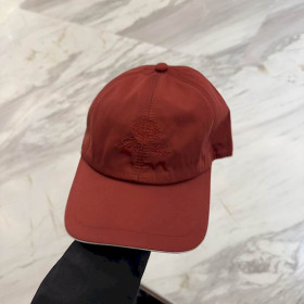 Loro Piana Baseball Cap with Elasticated back Microfibre Storm System in burgundy