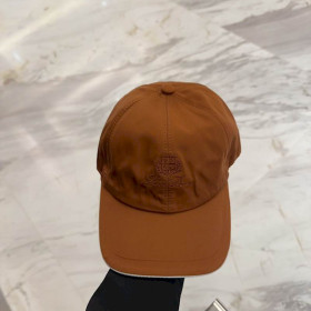 Loro Piana Baseball Cap with Elasticated back Microfibre Storm System in caramel brown