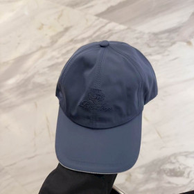 Loro Piana Baseball Cap with Elasticated back Microfibre Storm System in dusty blue