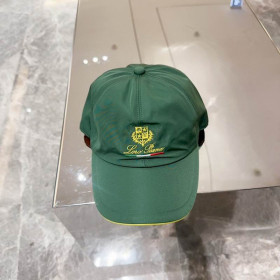 Loro Piana Baseball Cap with Elasticated back Microfibre Storm System in green and yellow