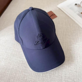 Loro Piana Baseball Cap with Elasticated back Microfibre Storm System in navy blue online
