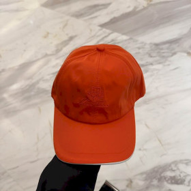 Loro Piana Baseball Cap with Elasticated back Microfibre Storm System in orange